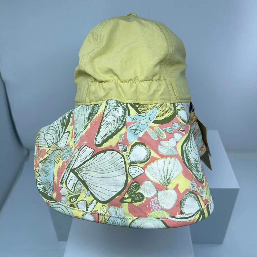 Patagonia Baby 12-24M Yellow Shell Print Block-The-Sun Hat 66090 NWT